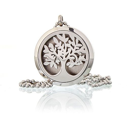 Aromatherapy Diffuser Necklace Tree of Life 30mm for Essential Oils