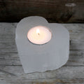 Selenite Heart Candle Holder for Stunning Home Décor and Gifts