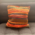 Rag Rug Cushion Covers in Sunrise Oranges for Vibrant Home Decor