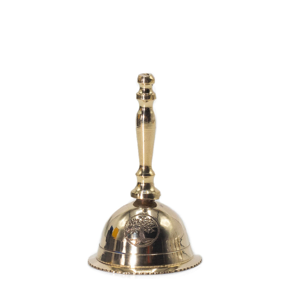 Small Altar Brass Bell with Tree of Life Design for Spiritual Rituals
