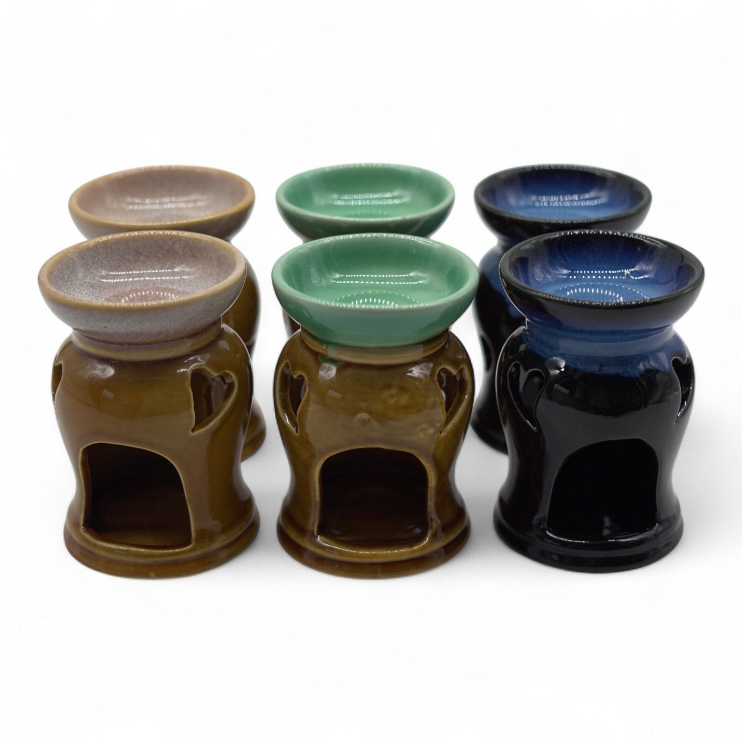 Classic Rustic Oil Burner with Heart Cut Out for Home Fragrance