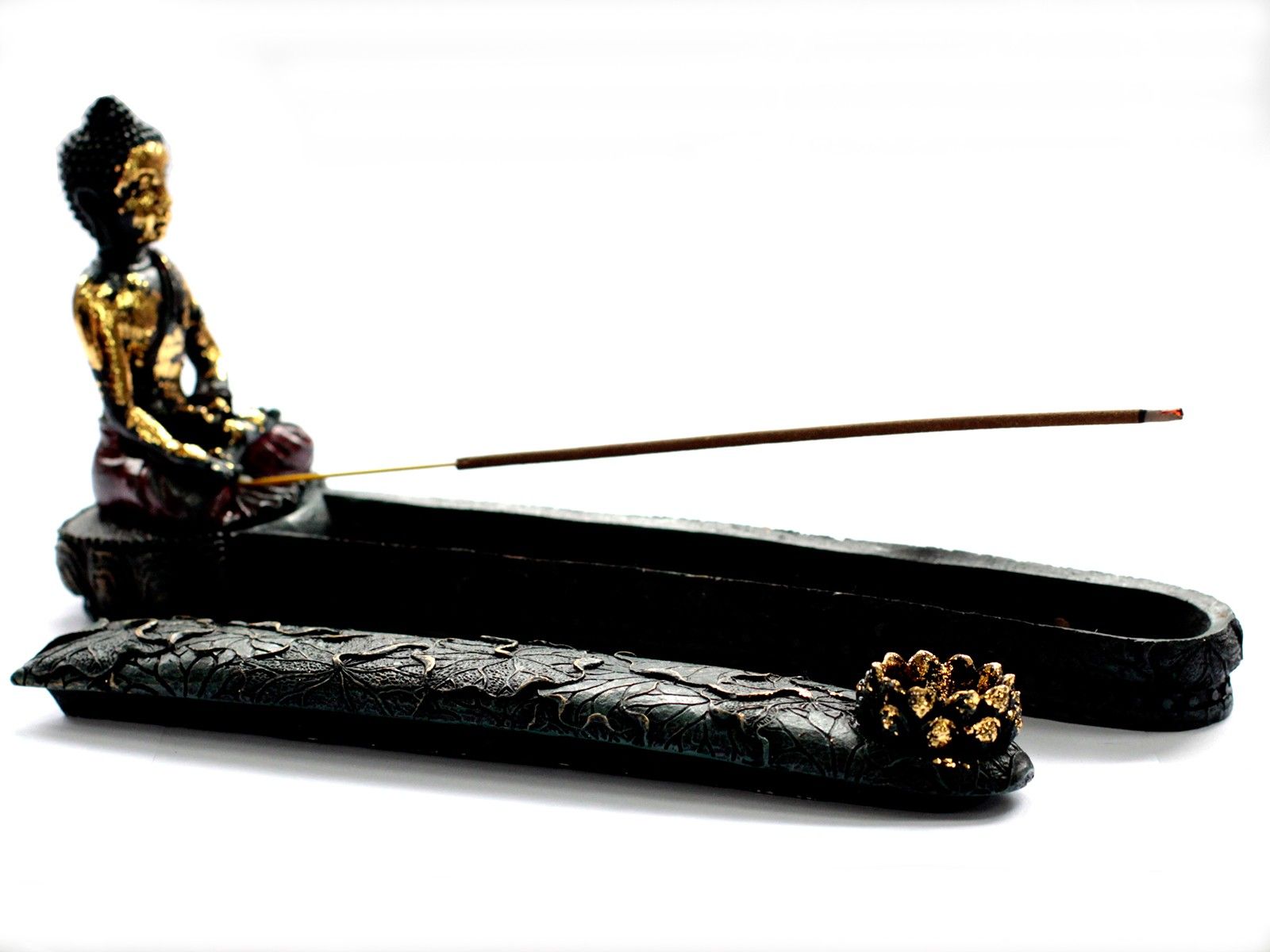 Antique Buddha Incense Burner Box for a Serene Home Atmosphere