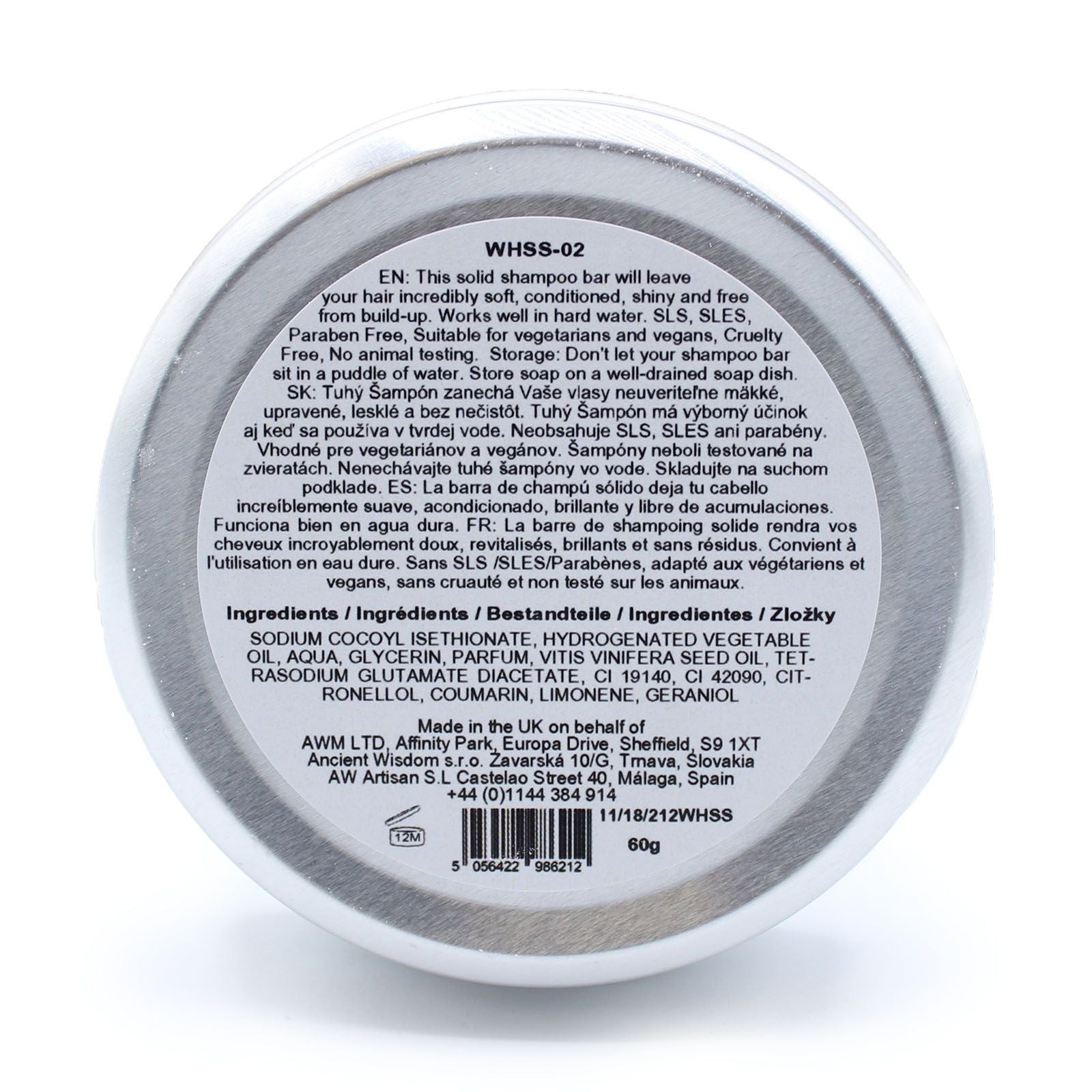 Wild Hare Solid Shampoo 60g with Aloe Vera for Gentle Cleansing