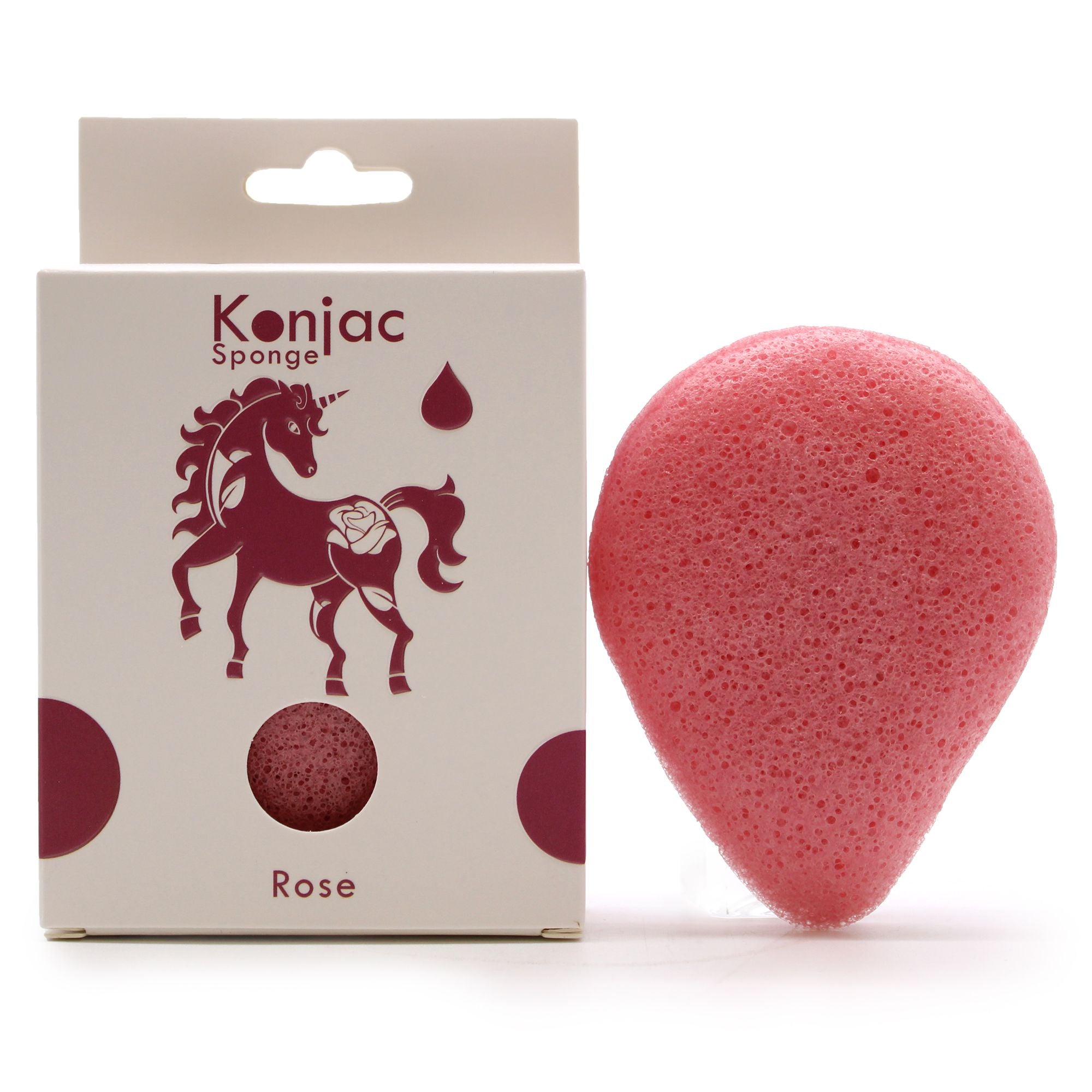 Teardrop Rose Konjac Sponge for Cleansing and Anti Aging Care