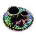Palo Santo Stick Smudge Holder with Mandala Metallic Rainbow Design