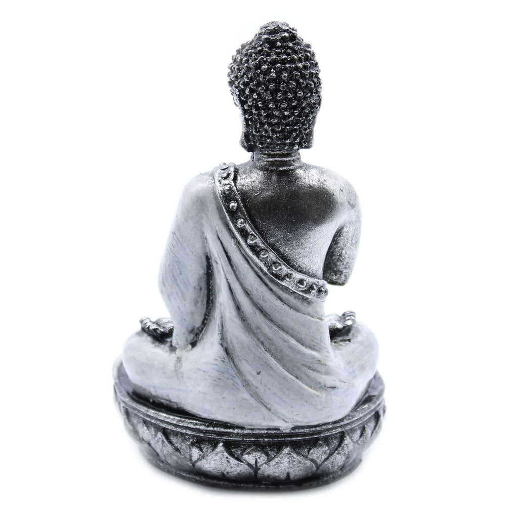 Medium White Buddha Candle Holder for Serene Home Decor