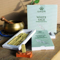 Pack of 15 Natural Incense Smudge Bricks and Burner White Sage