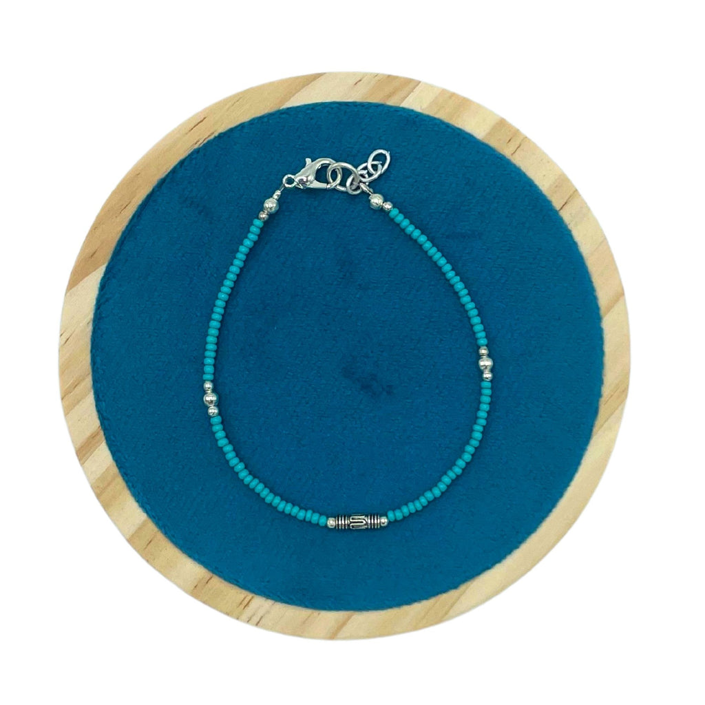 Nepalese Extra Fine Gem Bracelet with Turquoise Teardrop Accents