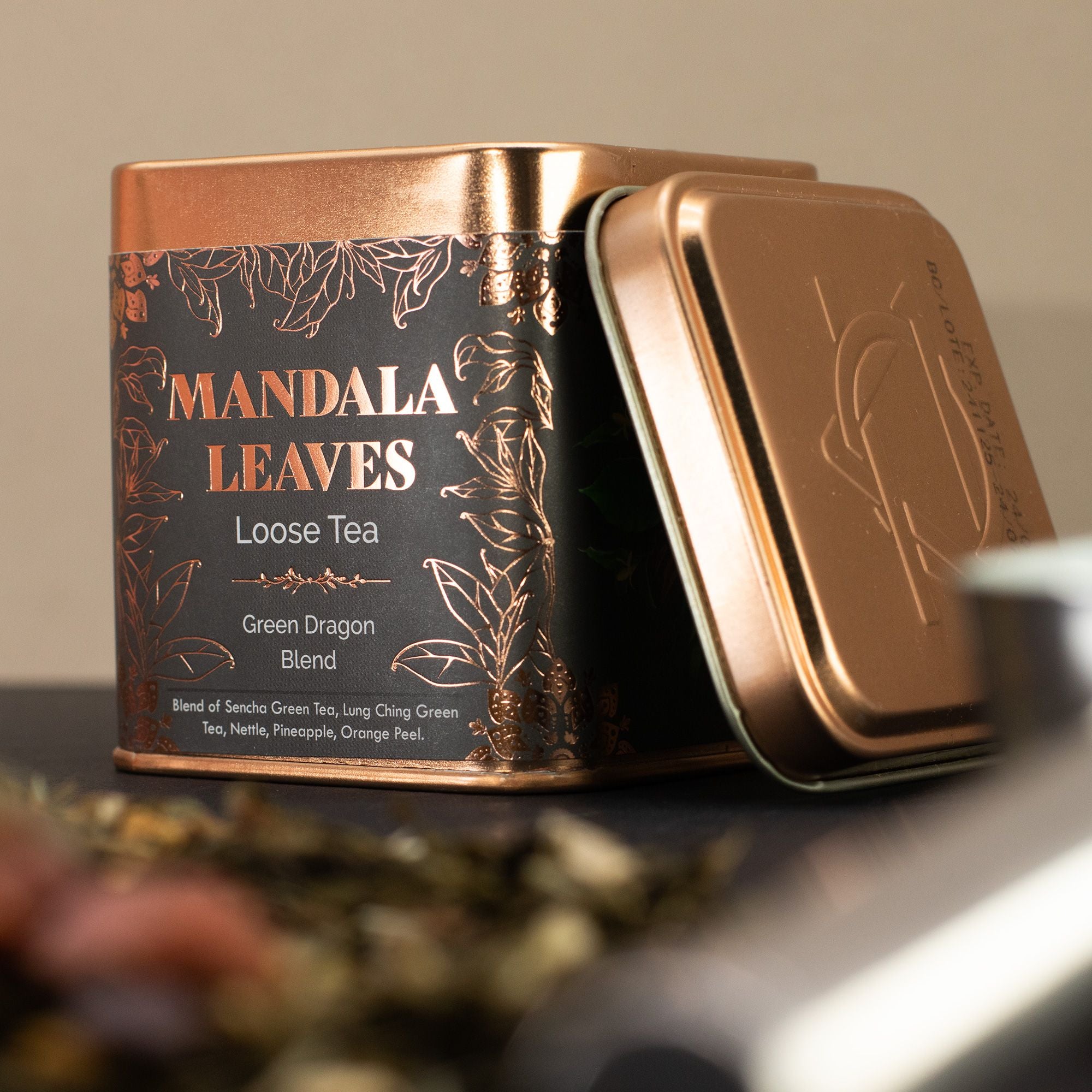 50g Green Dragon Tea Blend Energising Fruity Green Tea in Tin