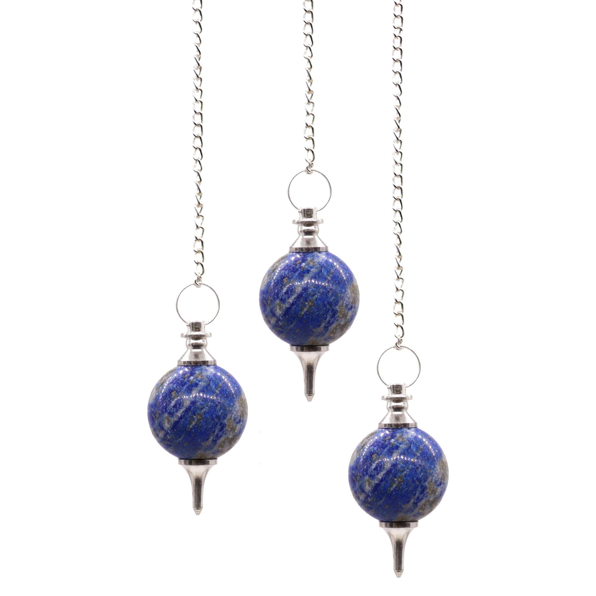 Lapis Sphere Pendulums for Dowsing Divination and Spiritual Practices