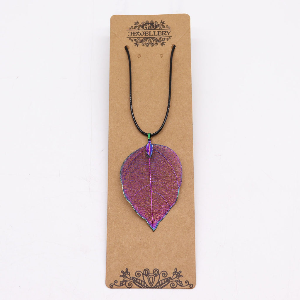 Bravery Leaf Necklace in Multicoloured Unique Nature Inspired Design