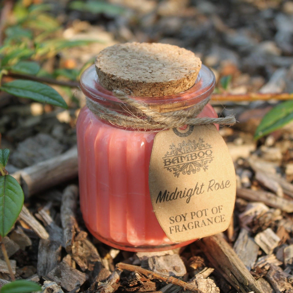 Midnight Rose Soy Pot of Fragrance Candles for Home Use