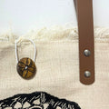 Natural Tote Bag with Leather Handle and Inspirational Design