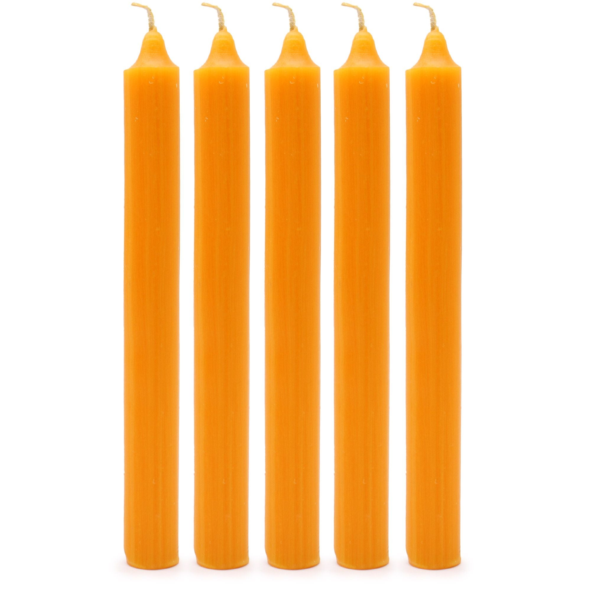 Solid Colour Dinner Candle Set of 21 in Rustic Mango Shade