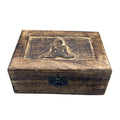 Medium Wooden Keepsake Box with Buddha Design for Cherished Moments