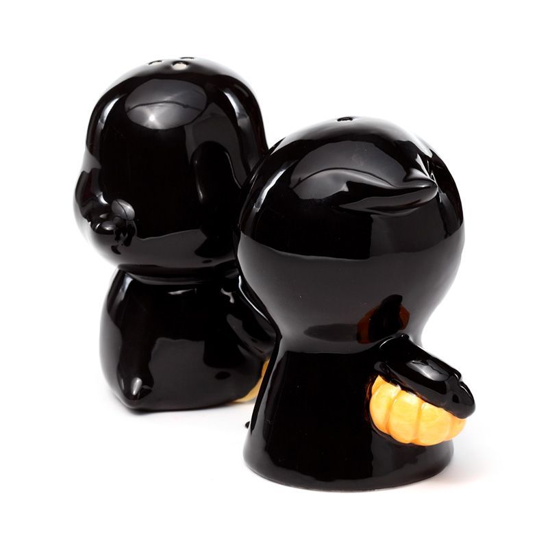 Skull Boy & Ghost Boy Ceramic Salt & Pepper Set for Dining Use