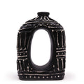 Oval Donut Shaped Chocolate Vase 23cm for Unique Home Decor Piece