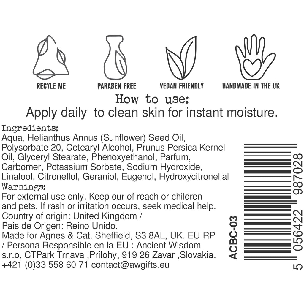 Agnes + Cat Japanese Bloom Hand and Body Cream for Daily Skincare