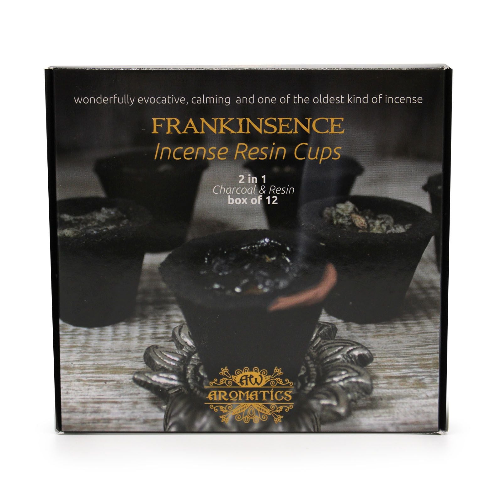 Box of 12 Frankincense Resin Cups for Home Fragrance Use