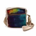 Tiedye Hemp Messenger Bag with Zip Closure for Everyday Use
