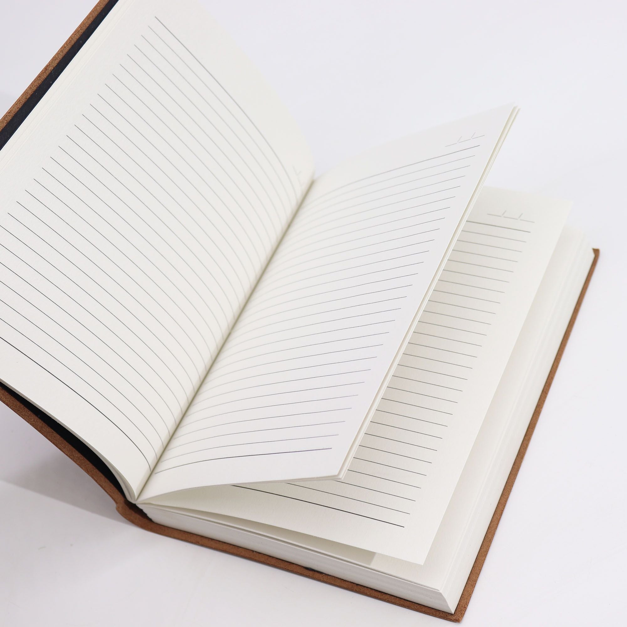 Black Tan Daily Note Book with 100 Lined Pages for Writing