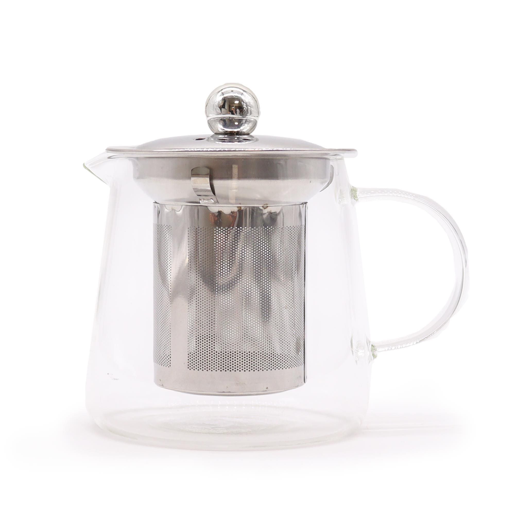 Glass Infuser Teapot in Flask Shape 350ml Capacity