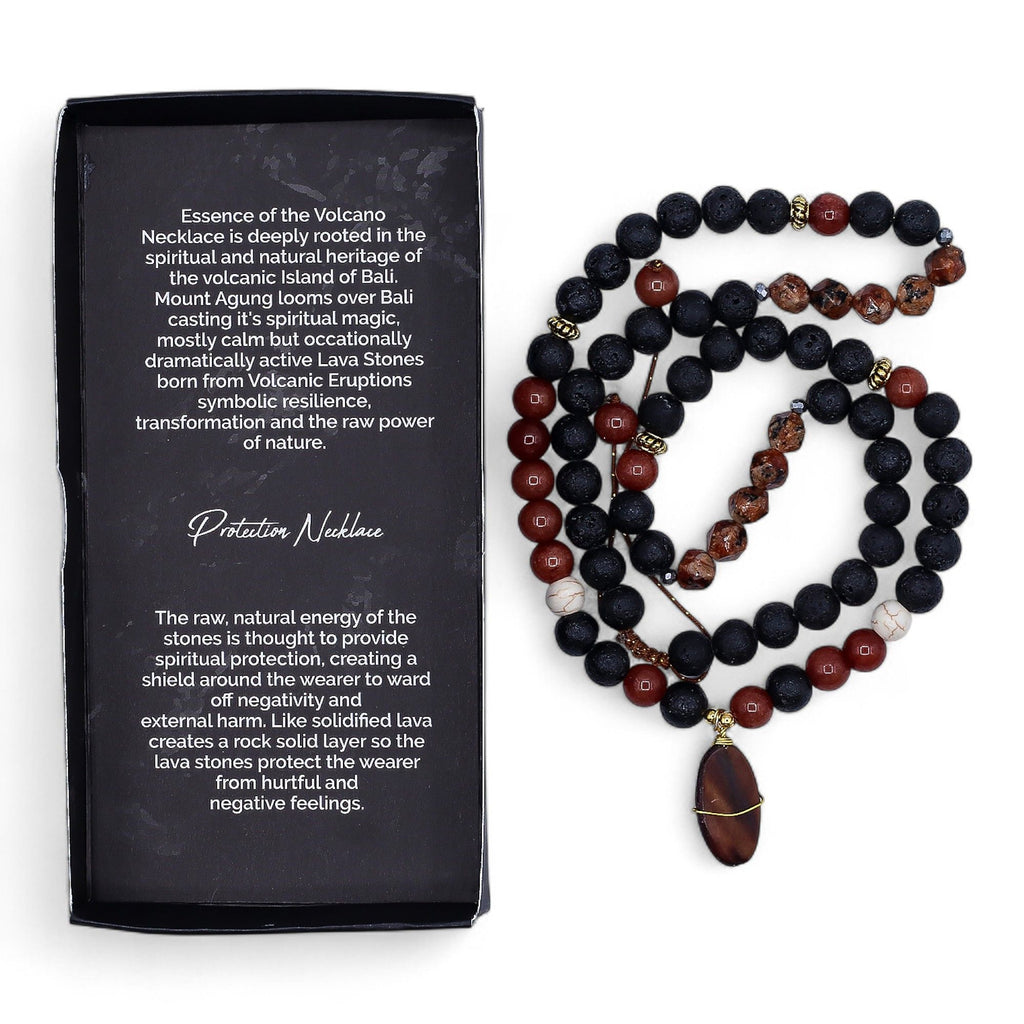 Essence of the Volcano Necklace with Authentic Lava Stones Gift