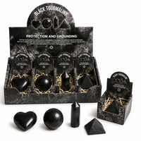 Four Gemstone Shapes - Black Tourmaline