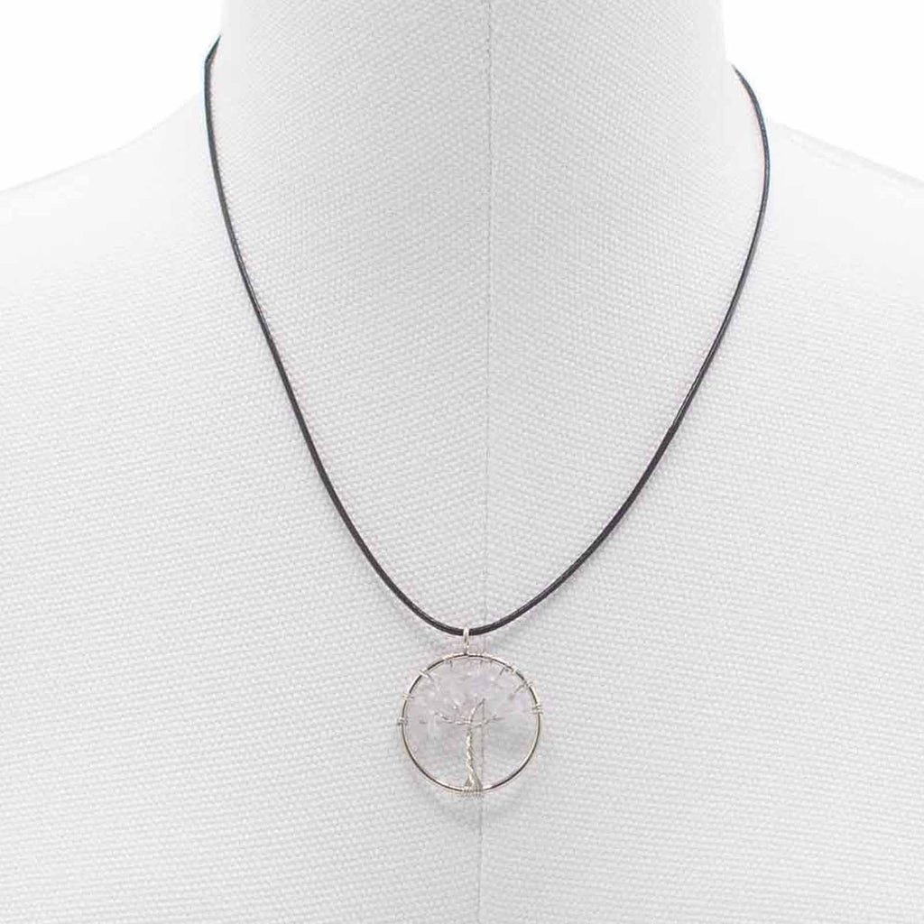 Tree of Life Pendant in Rock Crystal for Elegant Accessories