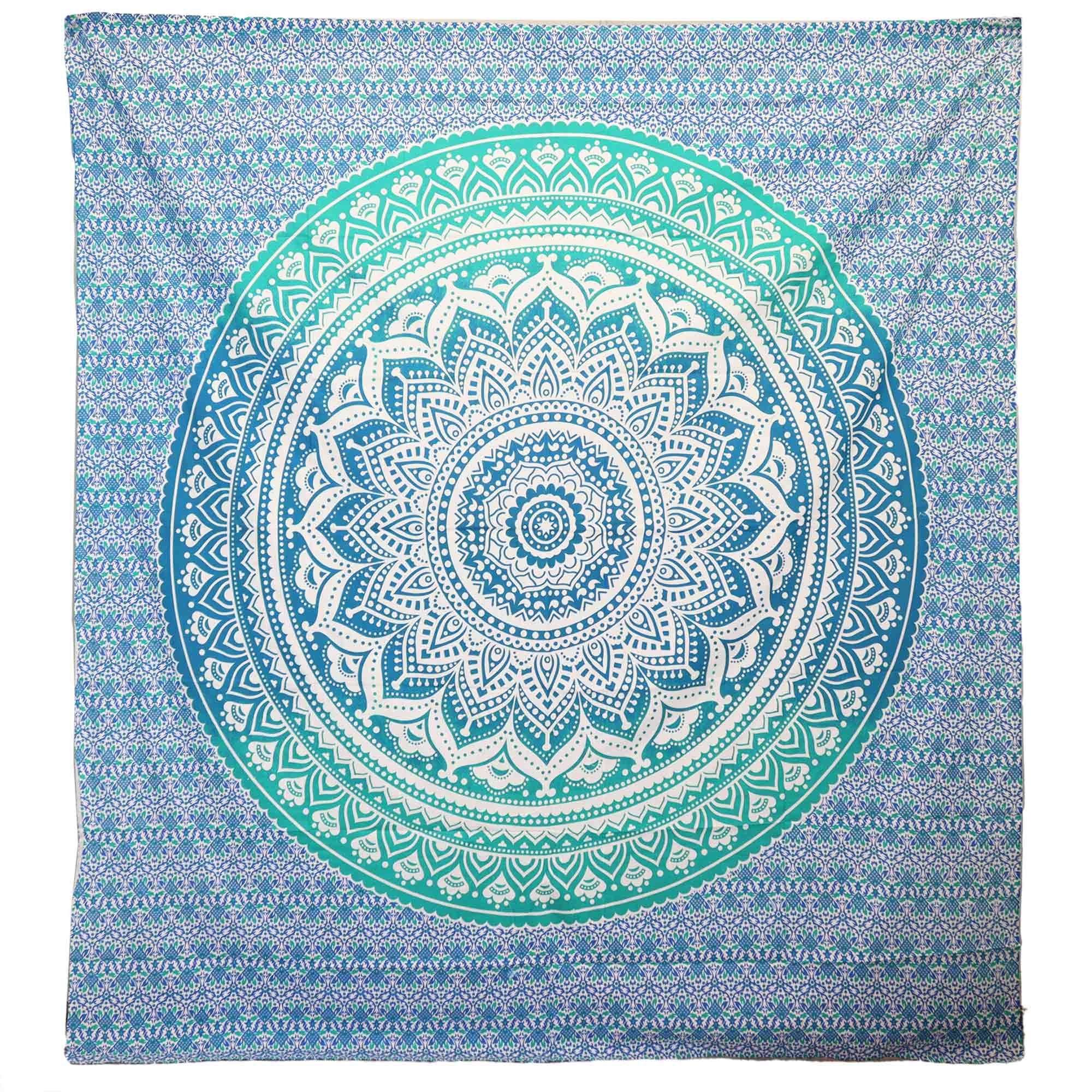 Umrao Mandala Green Wall Hanging and Beach Spread for Decor