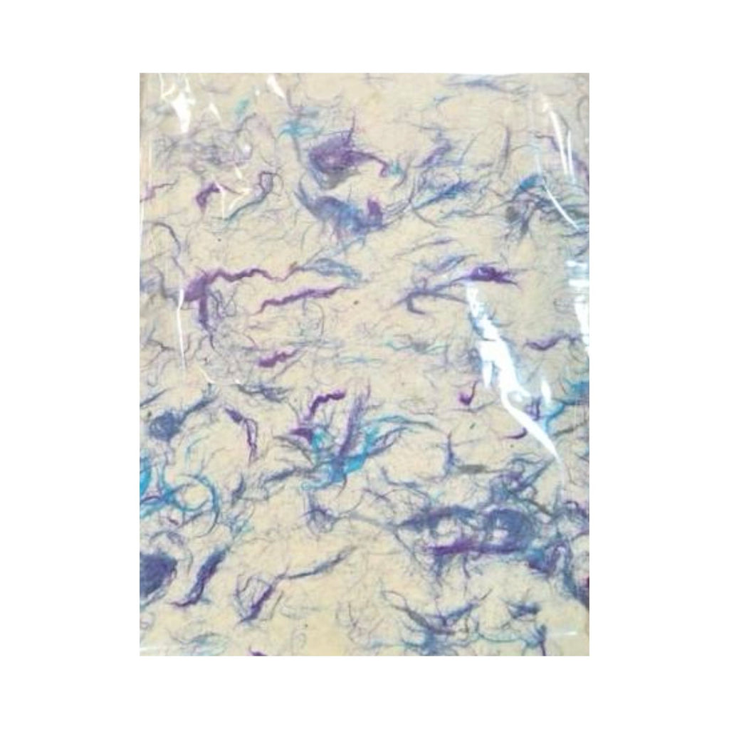 Lokta Craft Wrapping Paper 51x76cm with Blue Cotton Texture