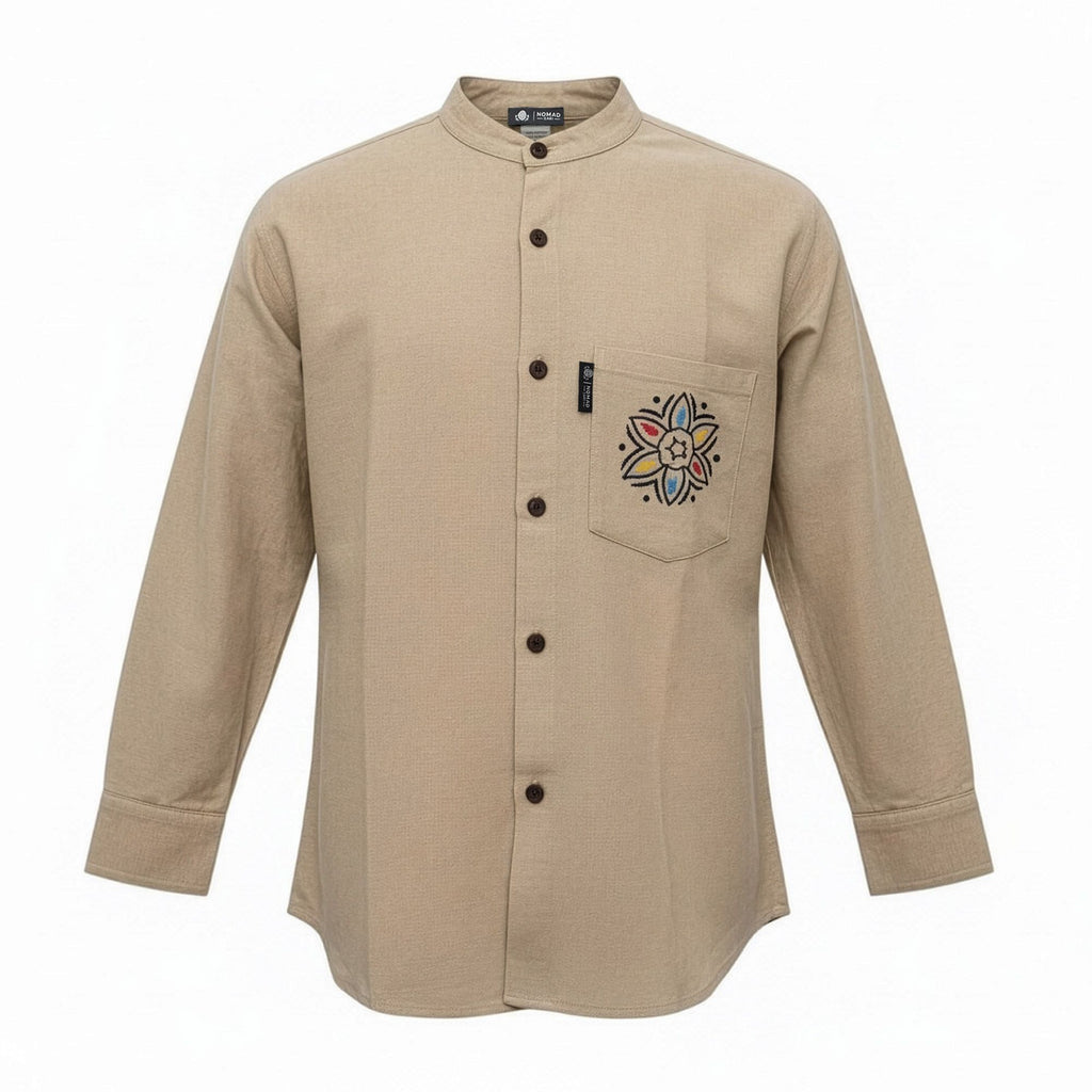 Nomad Sari Kathmandu Shirt in Stone for Everyday Casual Style