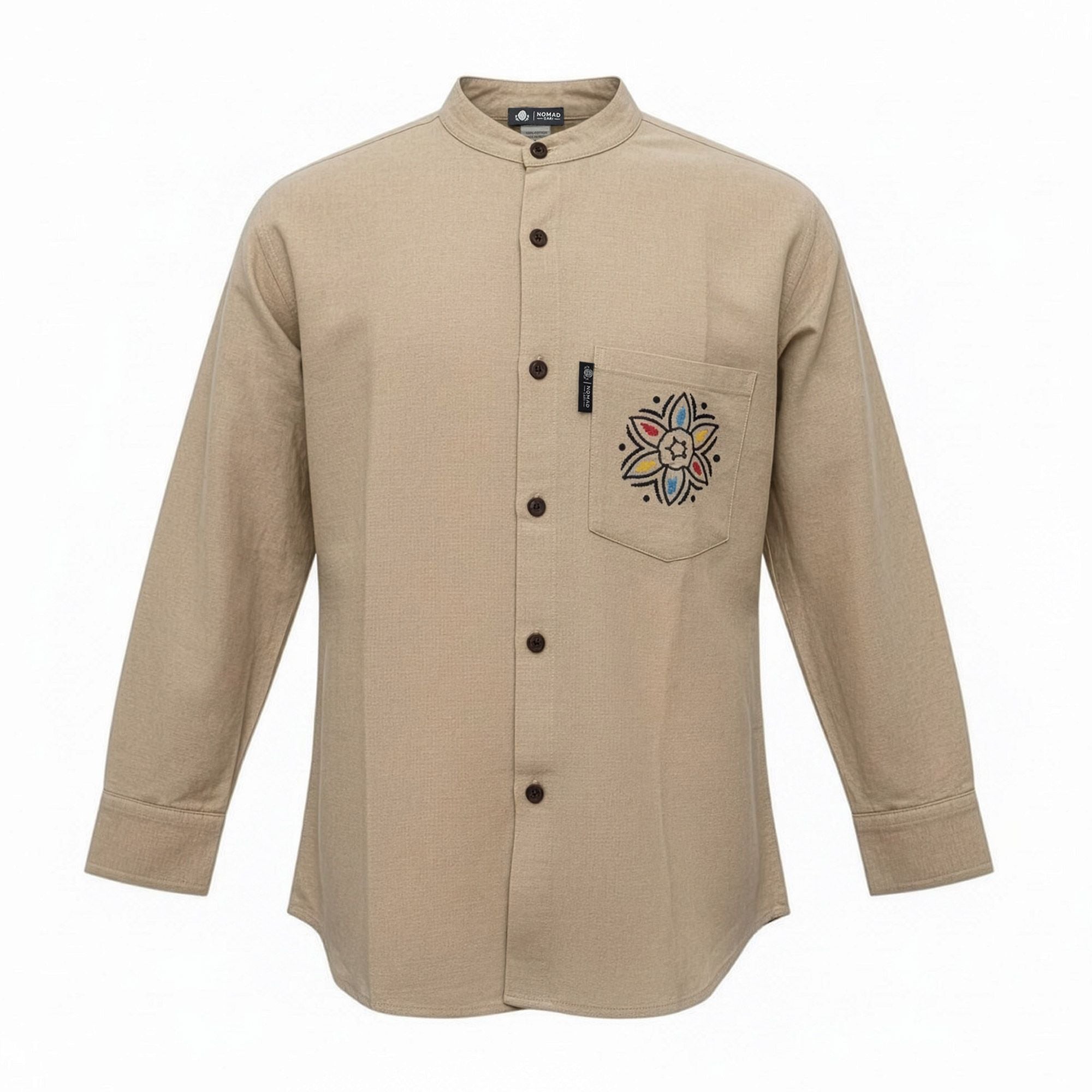 Nomad Sari Kathmandu Shirt in Stone for Everyday Casual Style