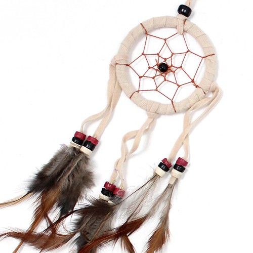 Bali Dreamcatchers Small Round in Cream Coffee and Chocolate
