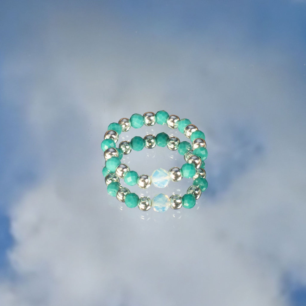 Nymph Spirit Gemstone Ring Set Endless Ocean for Unique Style