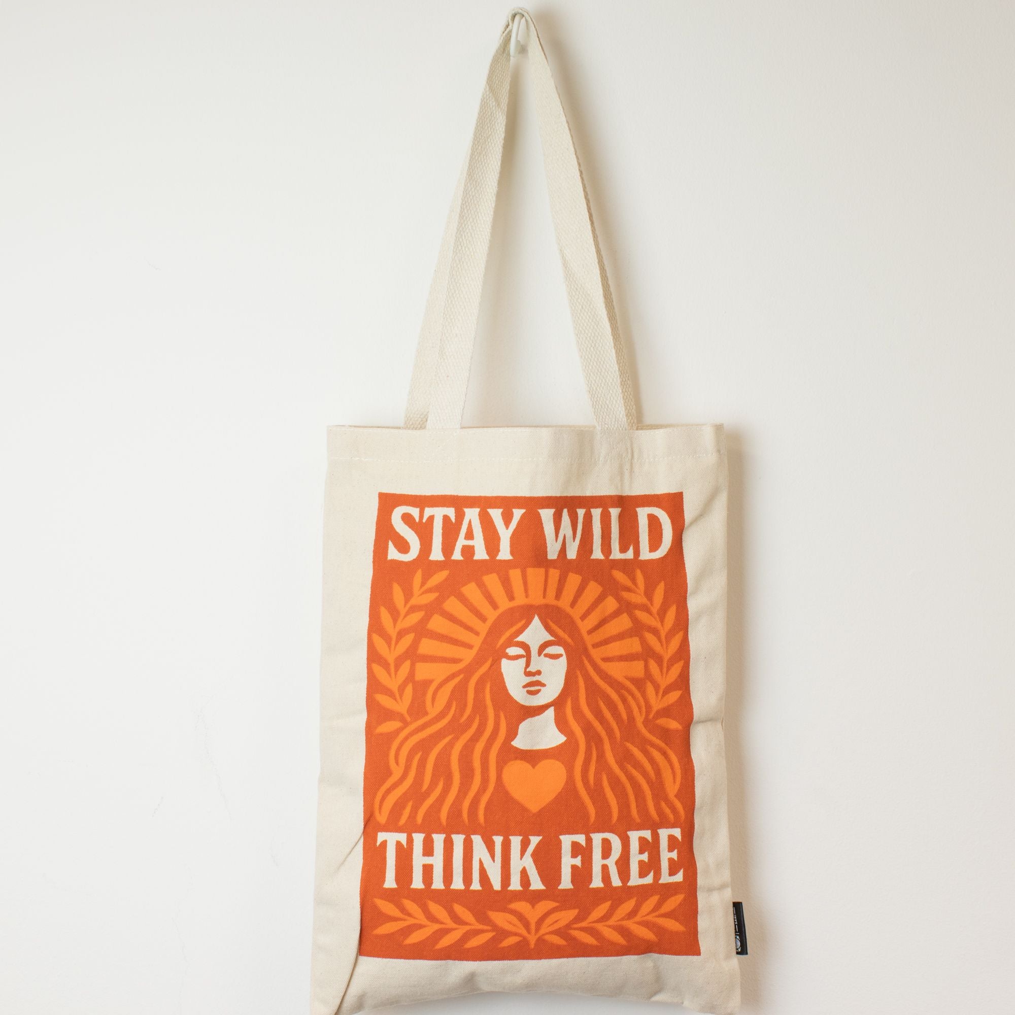 Nomad Sari Iconic Toni Tote Bag Stay Wild in Natural Cotton