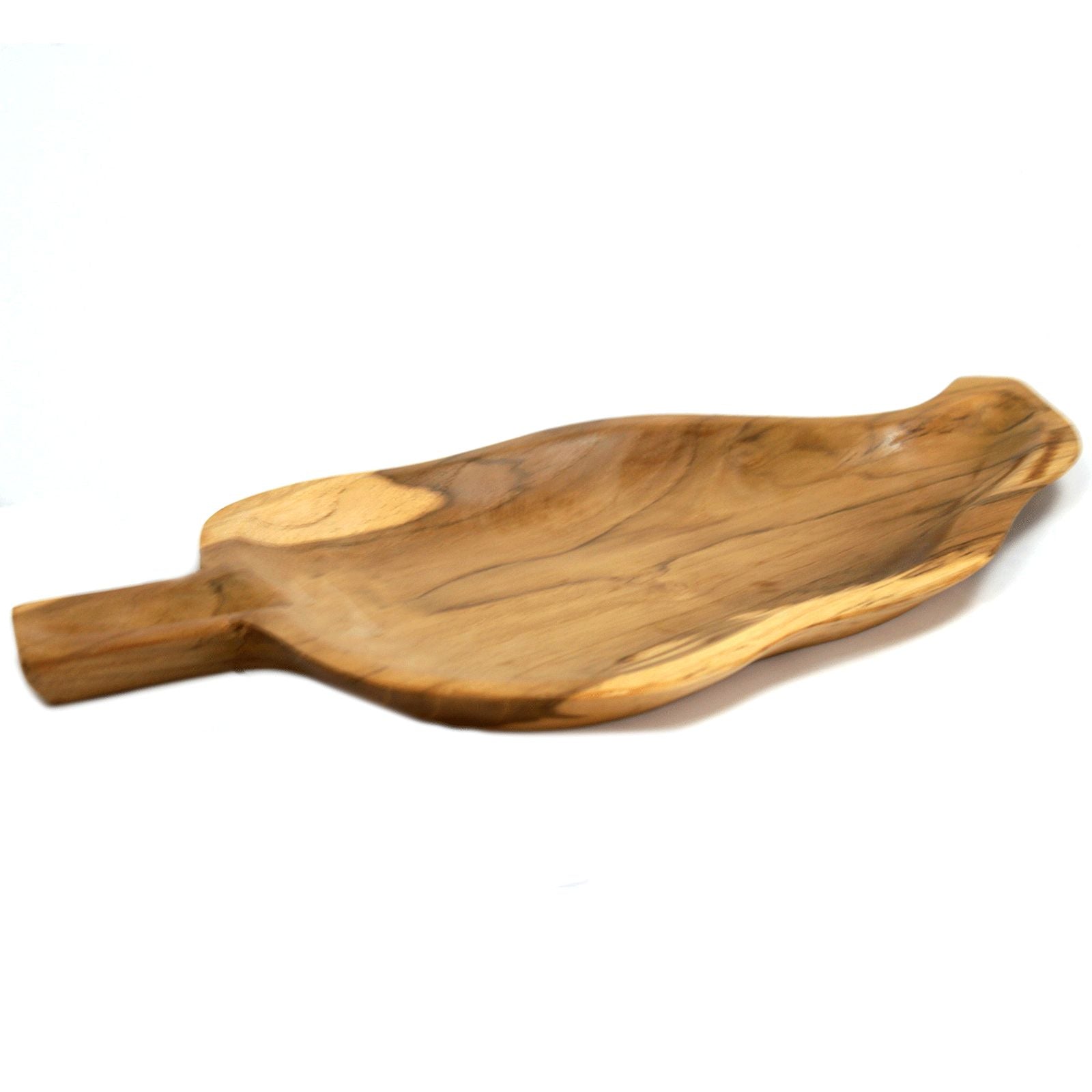 Teak Leaf Shaped Bowl for Unique Natural Home Decor Display