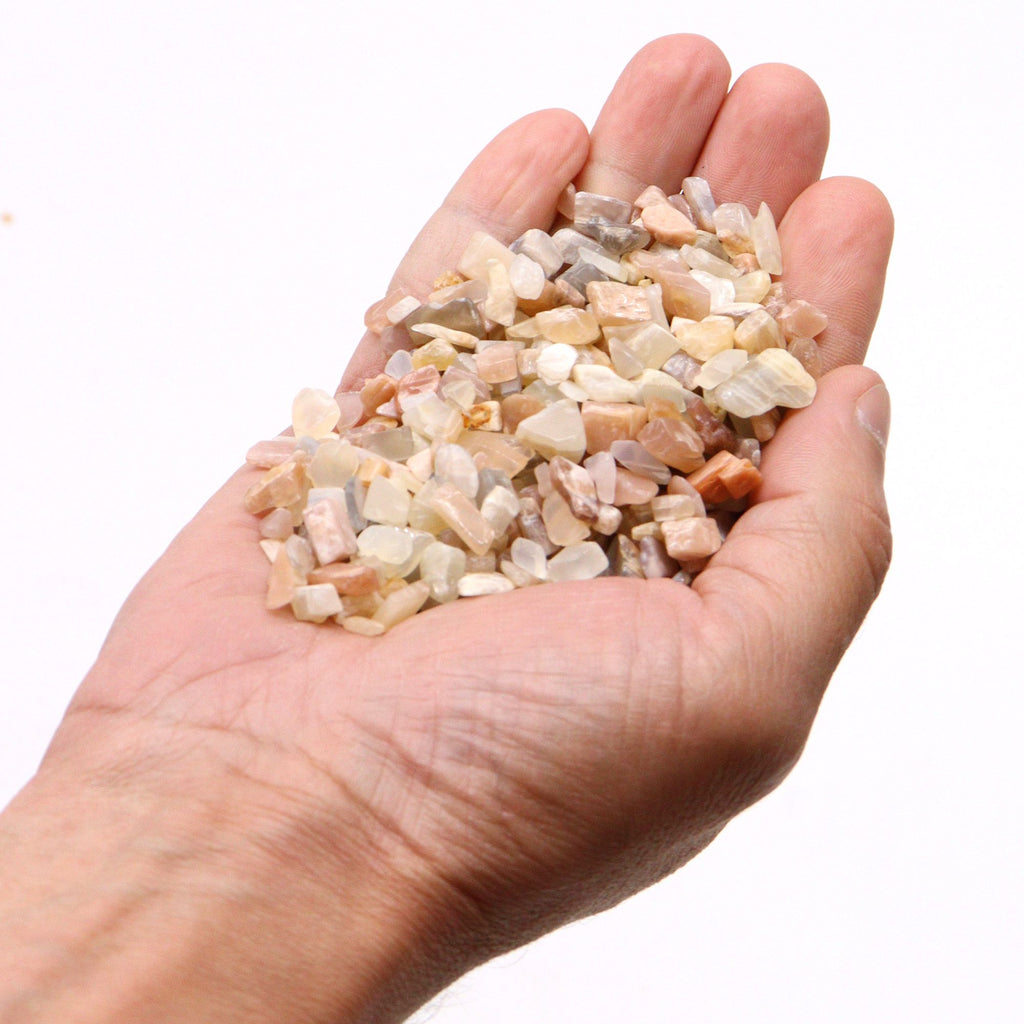 Moonstone Gemstone Chips Bulk 1KG for Crafting and Home Decor