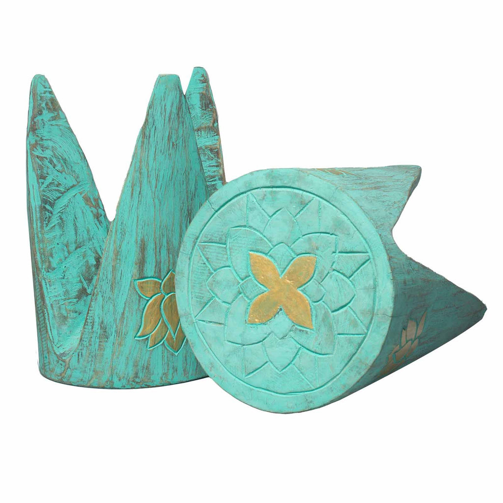 Interlocking Table Stool Set of 2 in Large Turquoise Colour