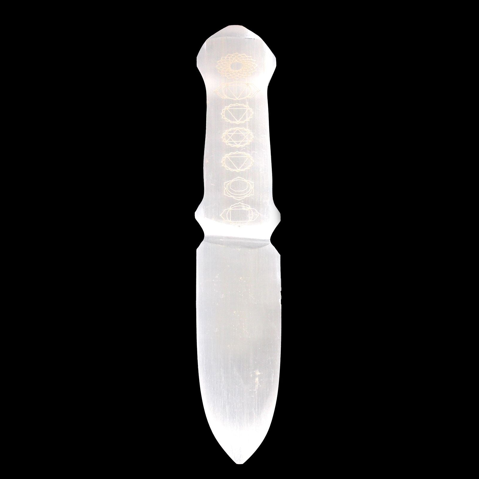 Selenite Ritual Knife for Chakra Cleansing and Energy Work Tool