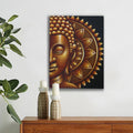 Gold Half Buddha Mandala Painting 60x80cm for Elegant Home Decor