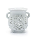 Caildren White Owl Design Oil Burner for Aromatic Home Fragrance