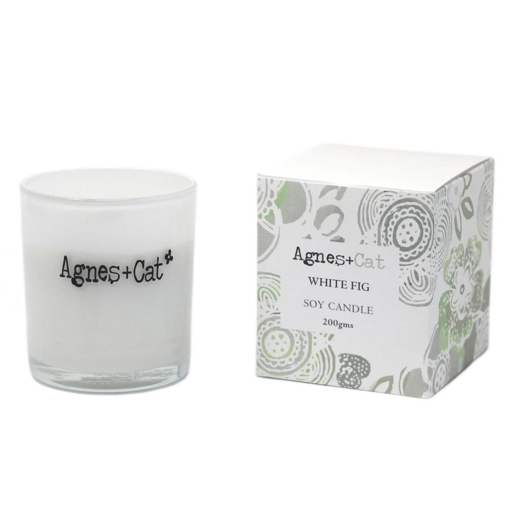 Agnes + Cat White Fig Votive Candle for a Relaxing Ambiance Experience