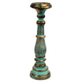 Large Turquois Gold Candle Stand for Vintage Home Decor Style