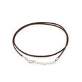 Elegant Dark Brown Waxed Pendant Cord 2mm x 55cm for Jewellery