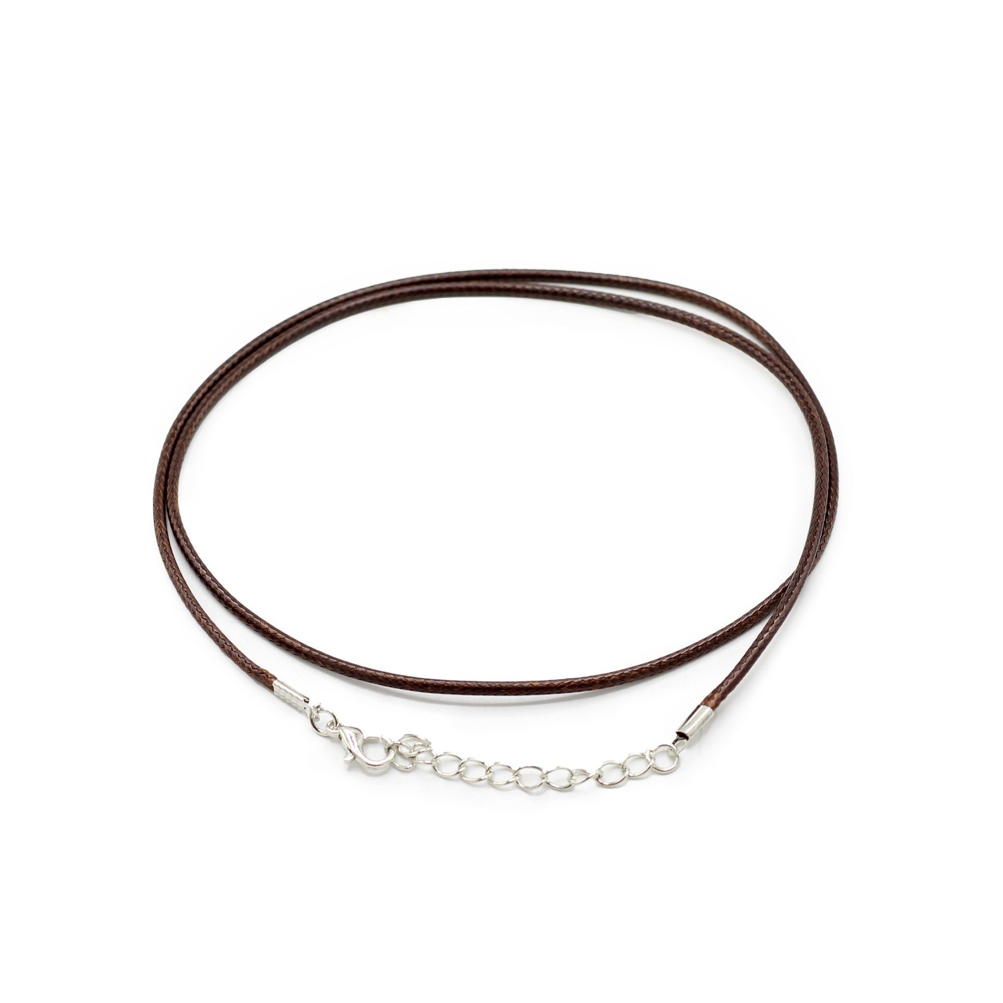 Elegant Dark Brown Waxed Pendant Cord 2mm x 55cm for Jewellery