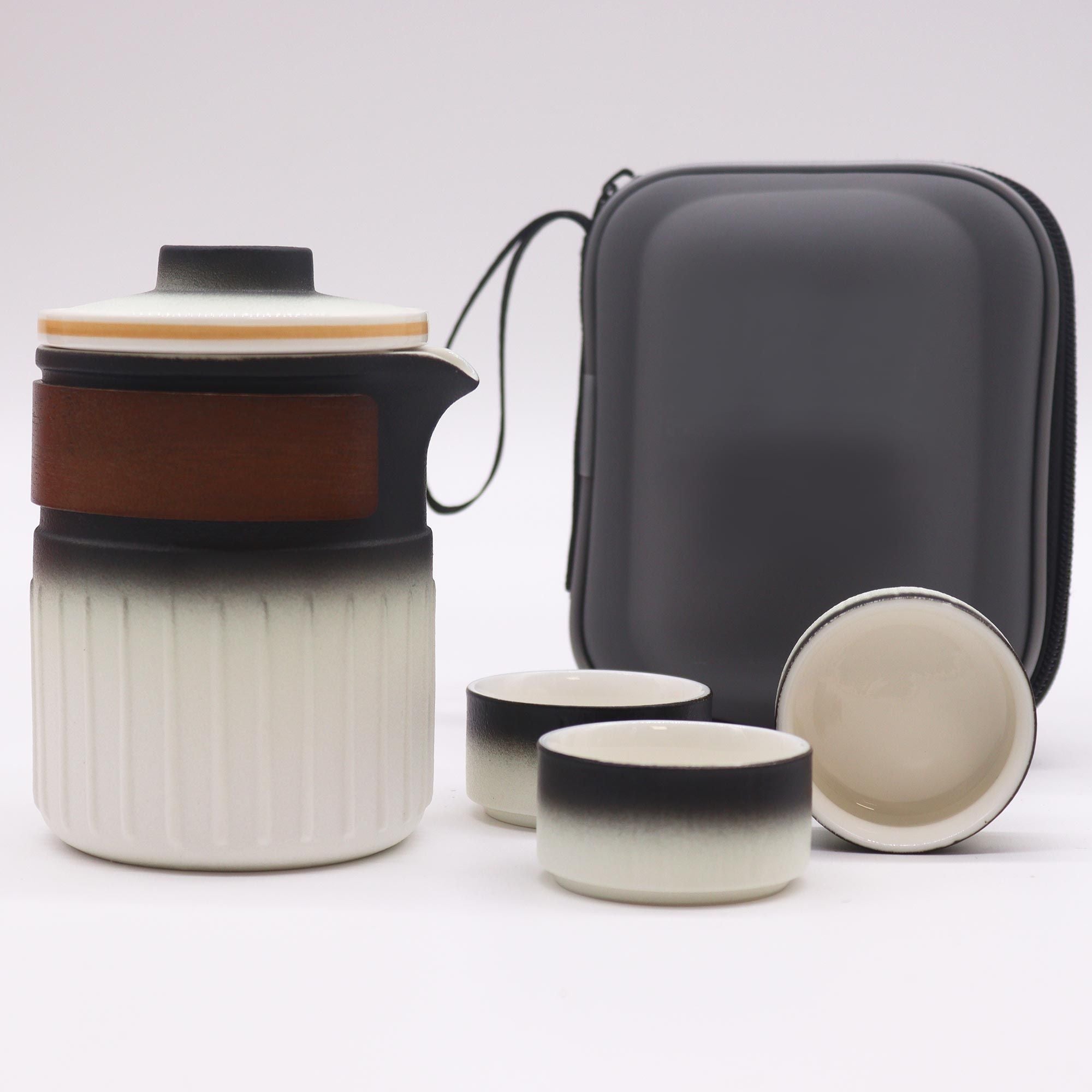 Travel Ceramic Teapot Set with Three Cups for Tea Lovers