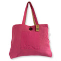 Jute & Cotton Reversible Big Bag in Pink for Versatile Use