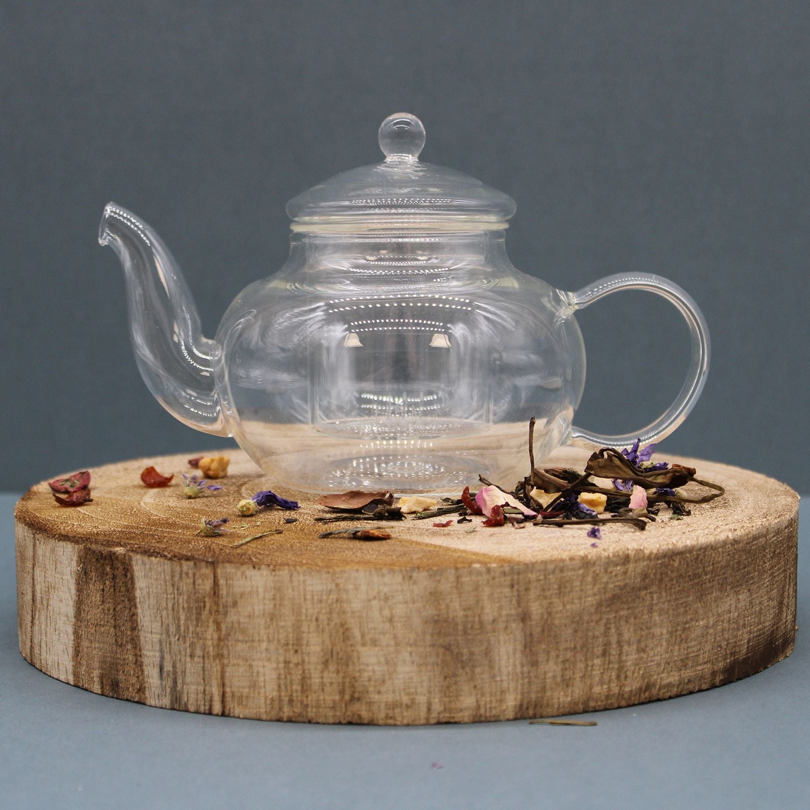 Glass Infuser Teapot Round Pearl 400ml with Gift Box