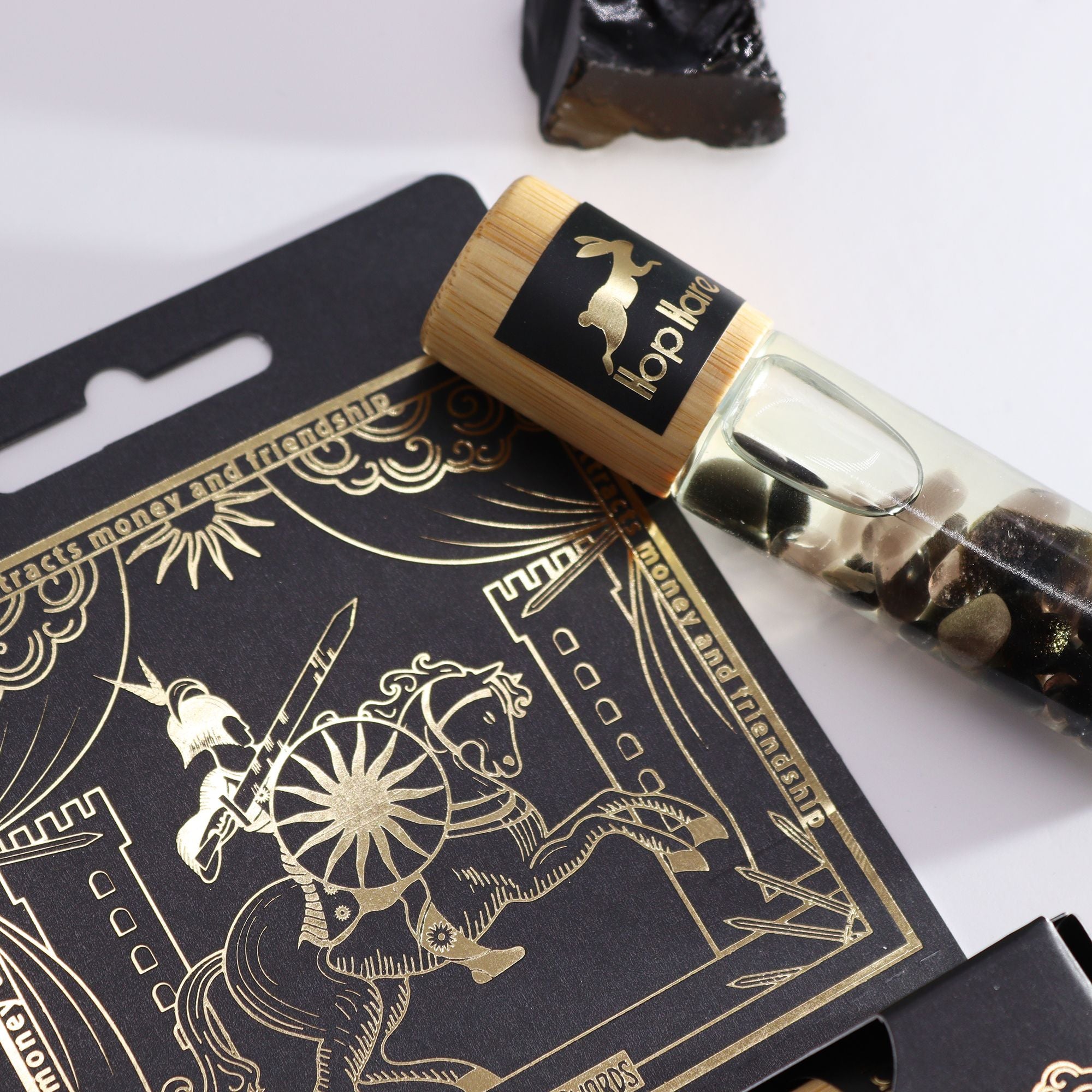 HH Tarot Roll On The Knight of Swords with Black Tourmaline